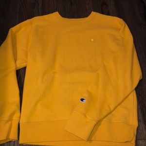 yellow sweatshirt